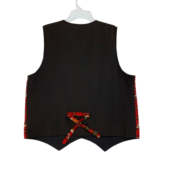 Vintage Handmade Red Plaid Dog Vest Beagle & Basset Hound - Picture 4 of 9